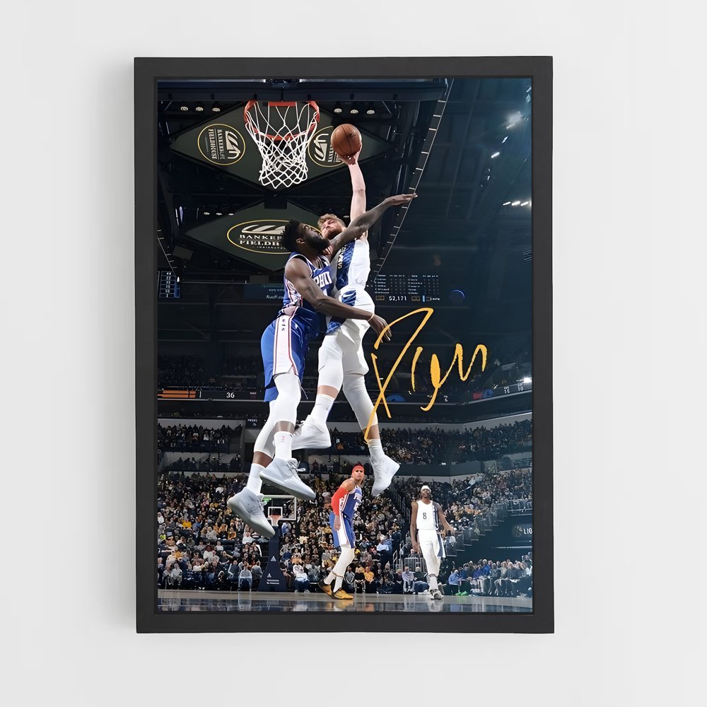 Poster Saut de Domantas – affiche Basketball (vue 2)